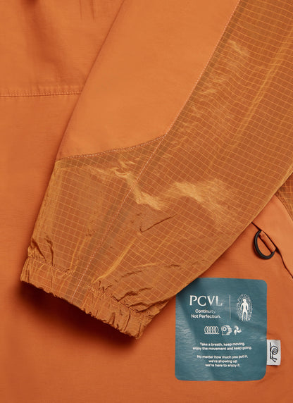 Men's PCVL Zip Through Water Resistant Jacket - Rust