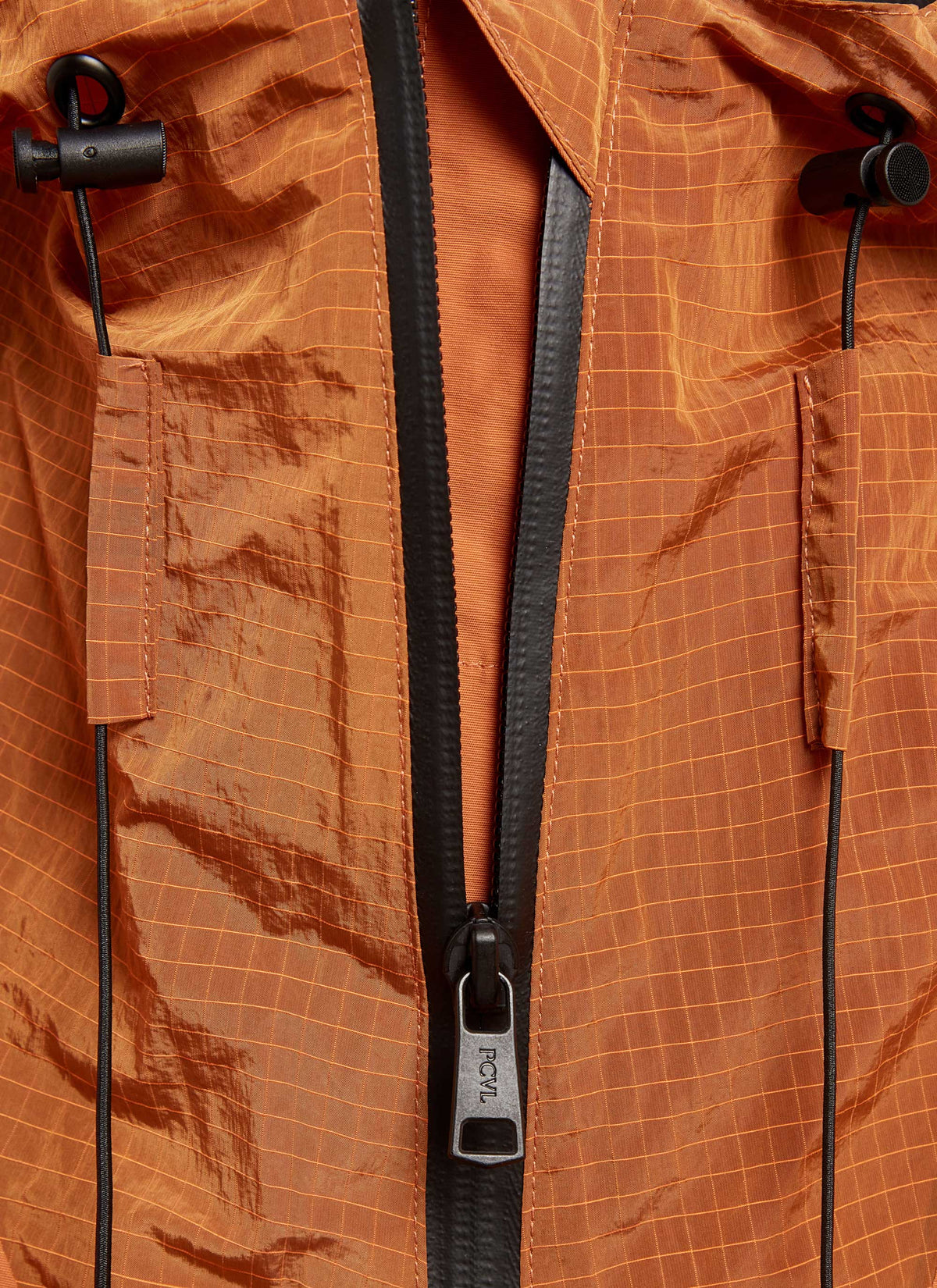 Men's PCVL Zip Through Water Resistant Jacket - Rust