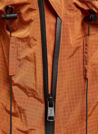 Men's PCVL Zip Through Water Resistant Jacket - Rust