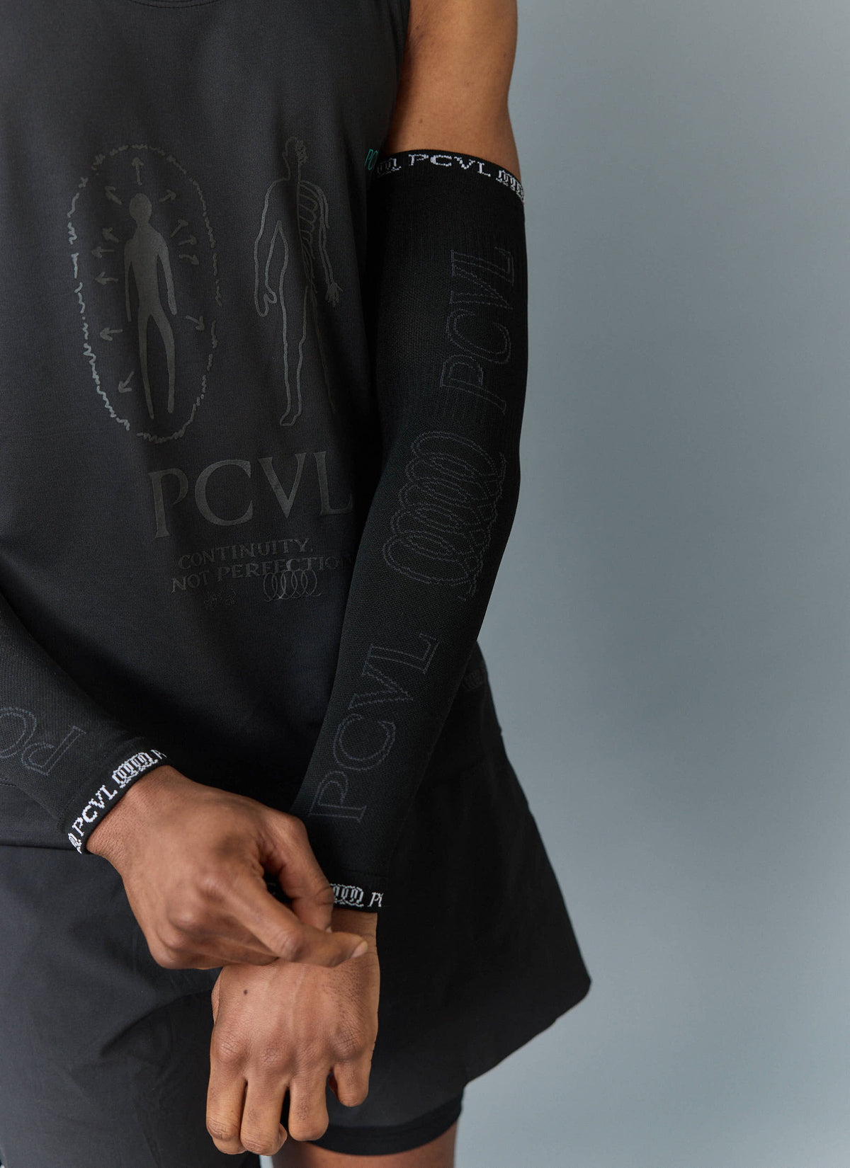 Men's Arm Compression Sleeves - PCVL - Black