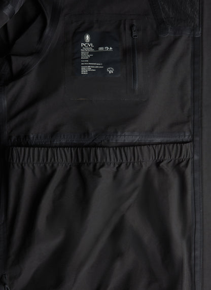 Men's Water Resistant Jacket - Black PCVL Zip Through