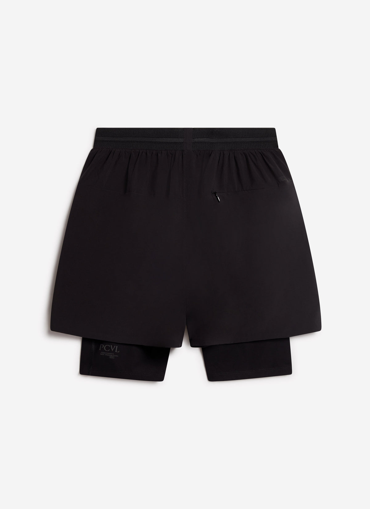 Men's 2 in 1 Running Shorts - Black PCVL