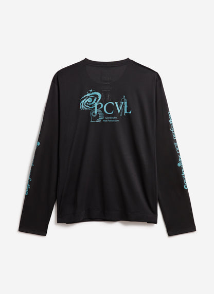 Men's Long Sleeve Performance Top - PCVL Printed - Black