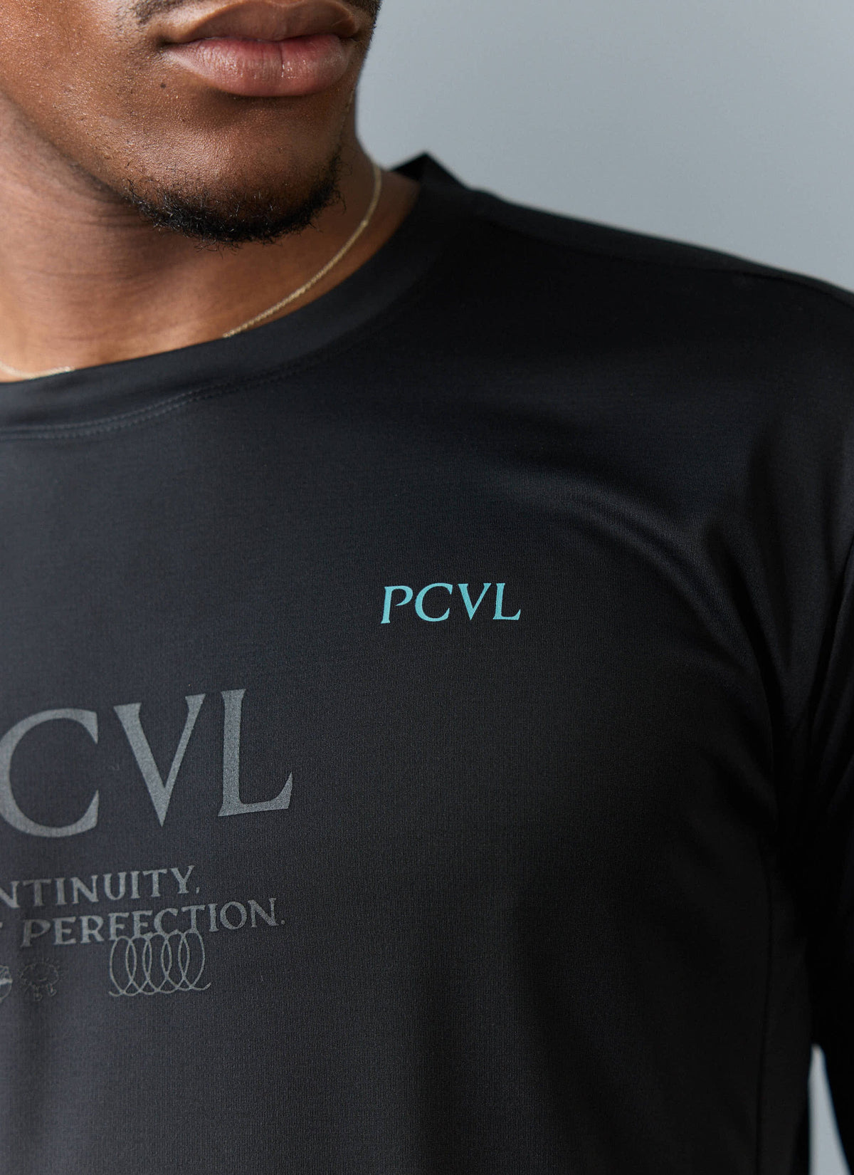 Men's Long Sleeve Performance Top - PCVL Printed - Black