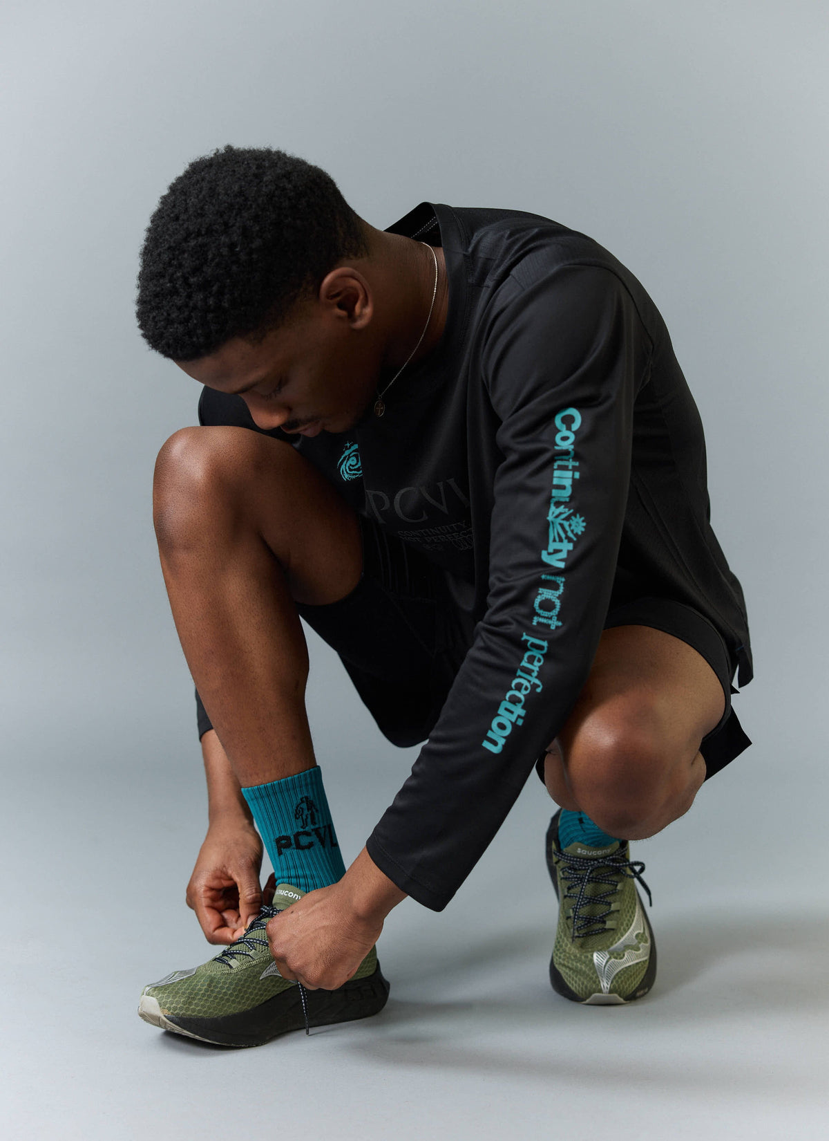Men's Long Sleeve Performance Top - PCVL Printed - Black