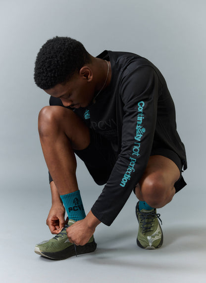 Men's Long Sleeve Performance Top - PCVL Printed - Black