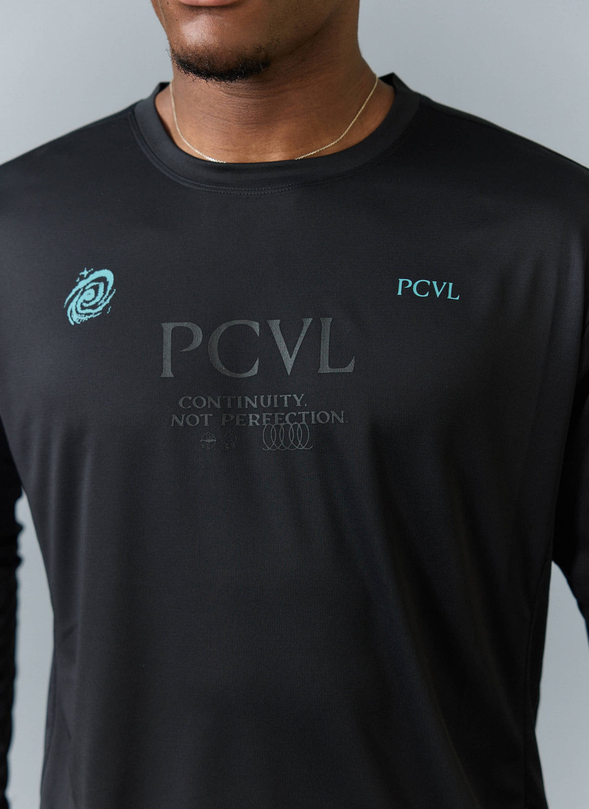 Men's Long Sleeve Performance Top - PCVL Printed - Black