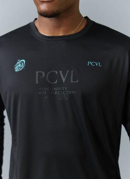 Men's Long Sleeve Performance Top - PCVL Printed - Black