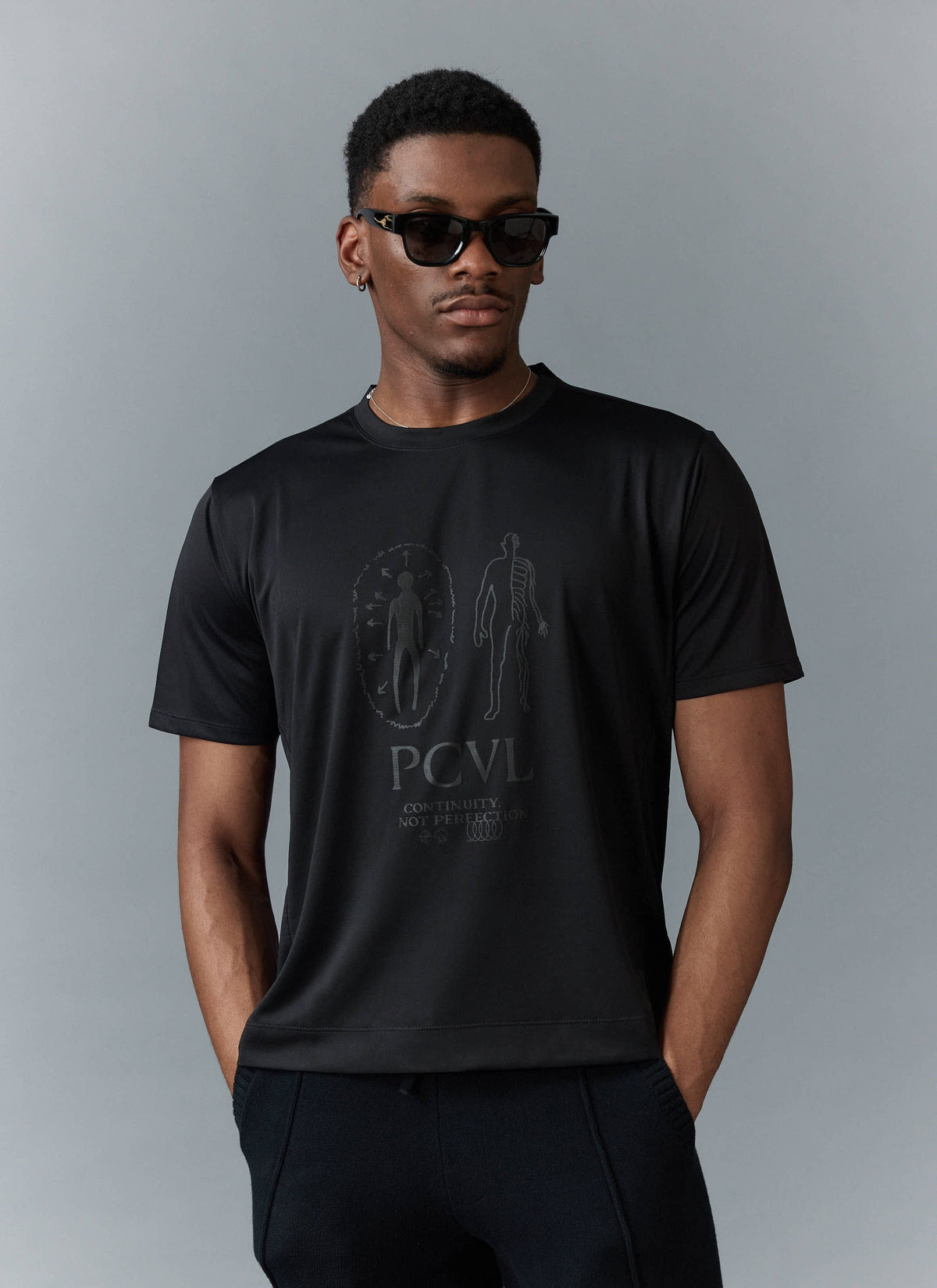 Men's PCVL Performance T-Shirt - Black Printed