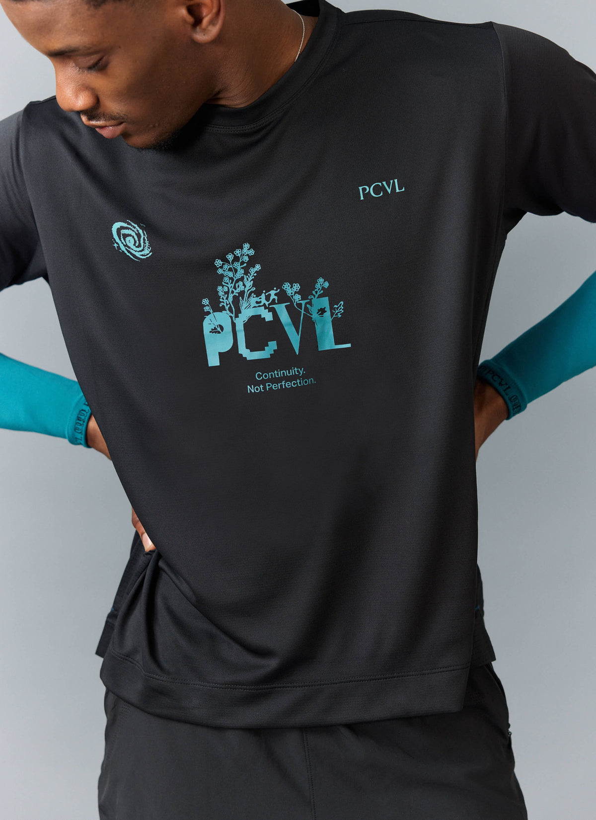 Men's PCVL Printed Performance Top - Black