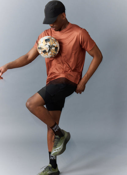 Men's PCVL Performance Top - Rust - Breathable Training Wear