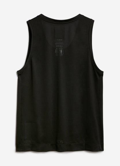 Men's Running Vest - PCVL Technical Printed - Black