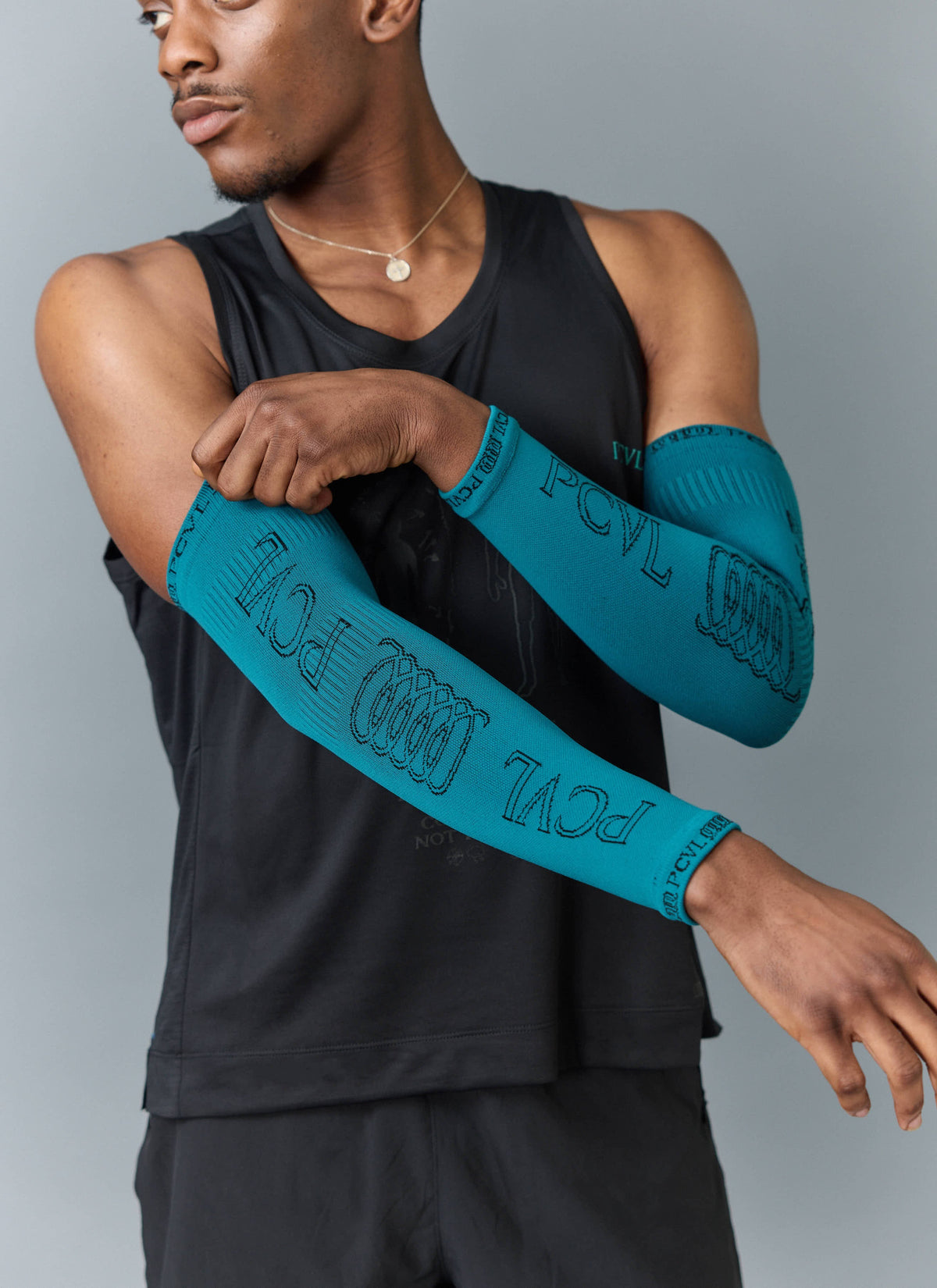 Men's Compression Arm Sleeves - PCVL - Blue