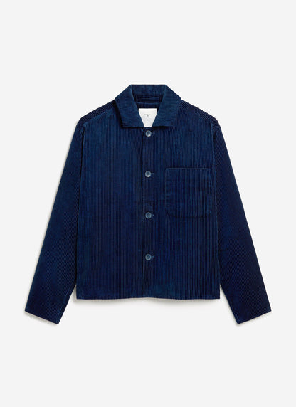 Men's Corduroy Overshirt - Shacket - Cotton - Navy Blue