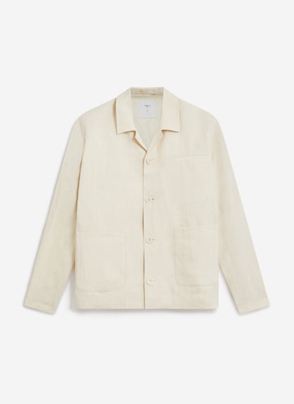 Relaxed Linen Overshirt - Stone