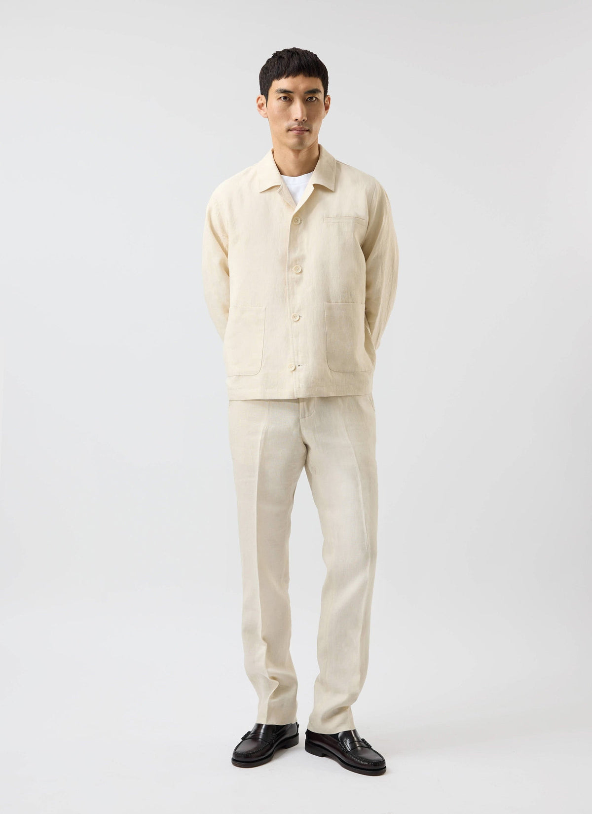 Relaxed Linen Overshirt - Stone