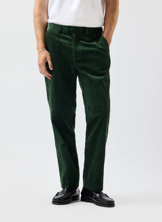 Tailored Chunky Cord Trousers - Forest