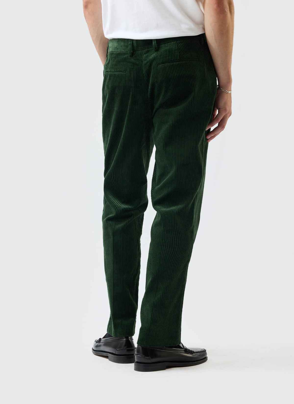 Tailored Chunky Cord Trousers - Forest