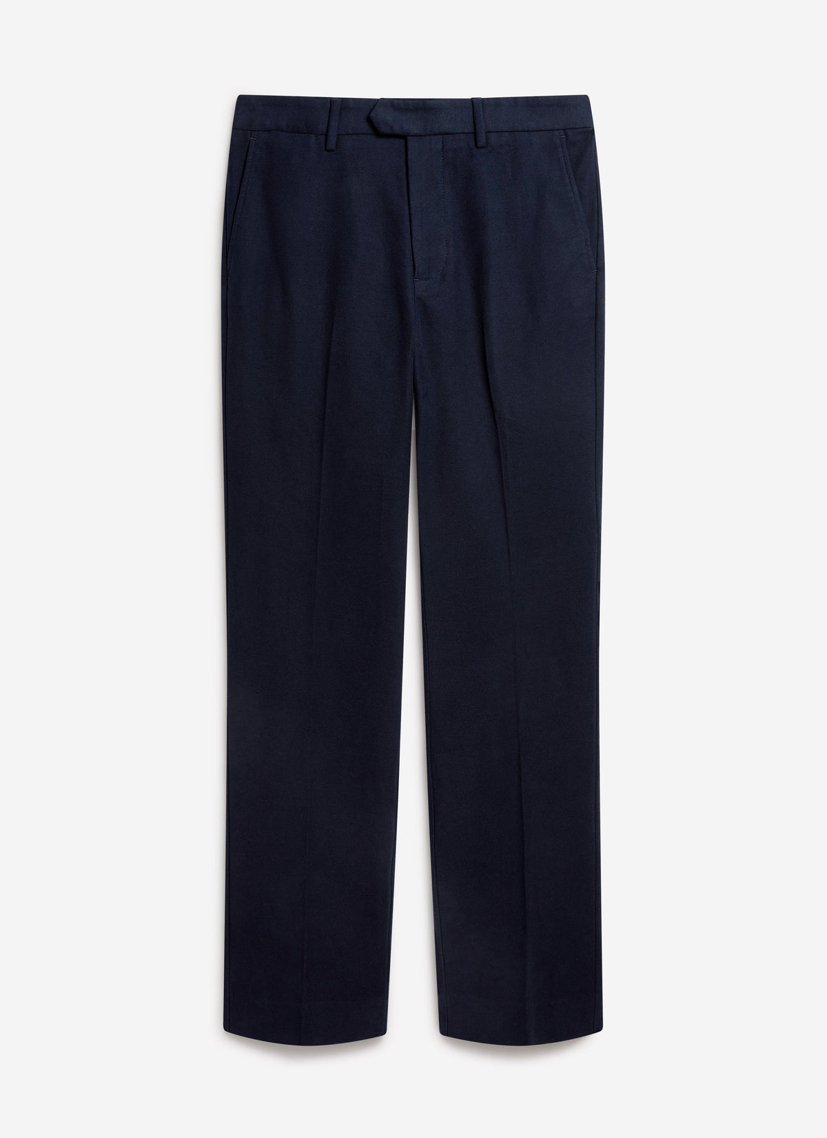 Tailored Moleskin Straight Leg Trousers - Navy
