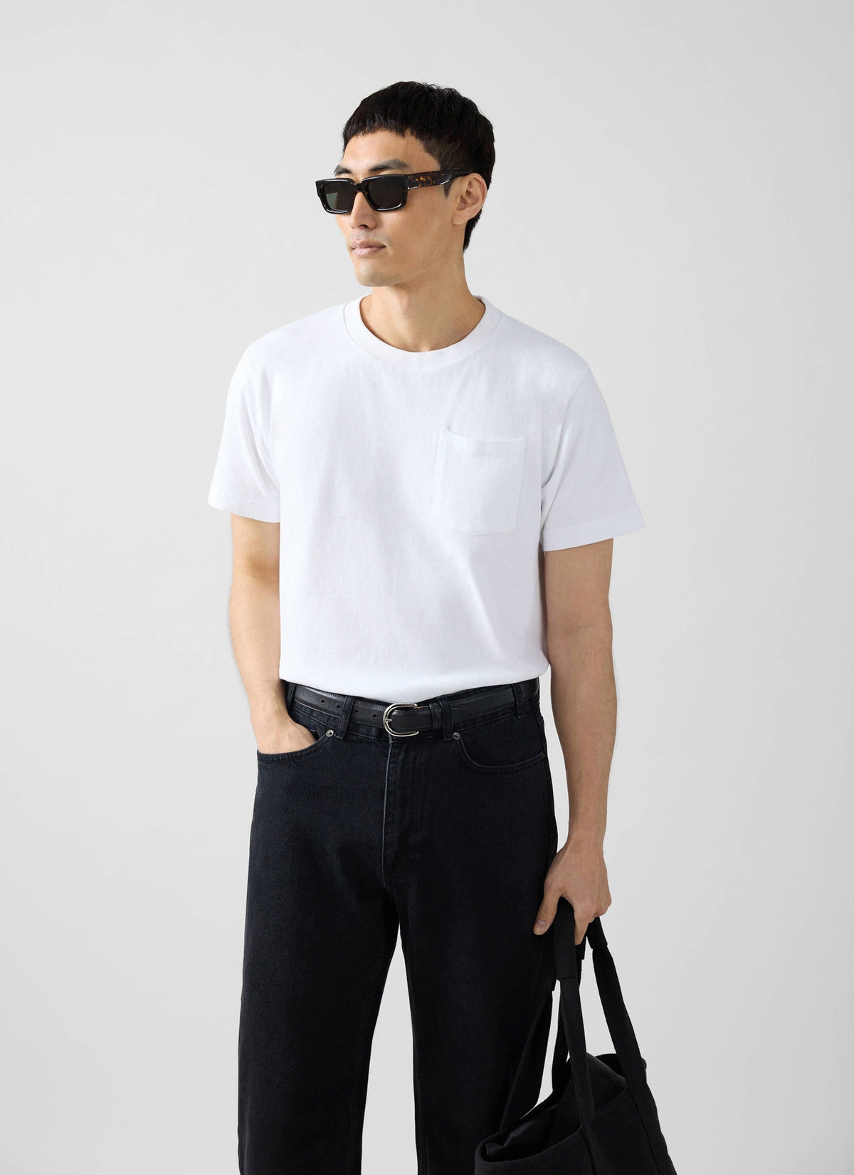 Short Sleeve Pocket T Shirt - Organic Cotton - White