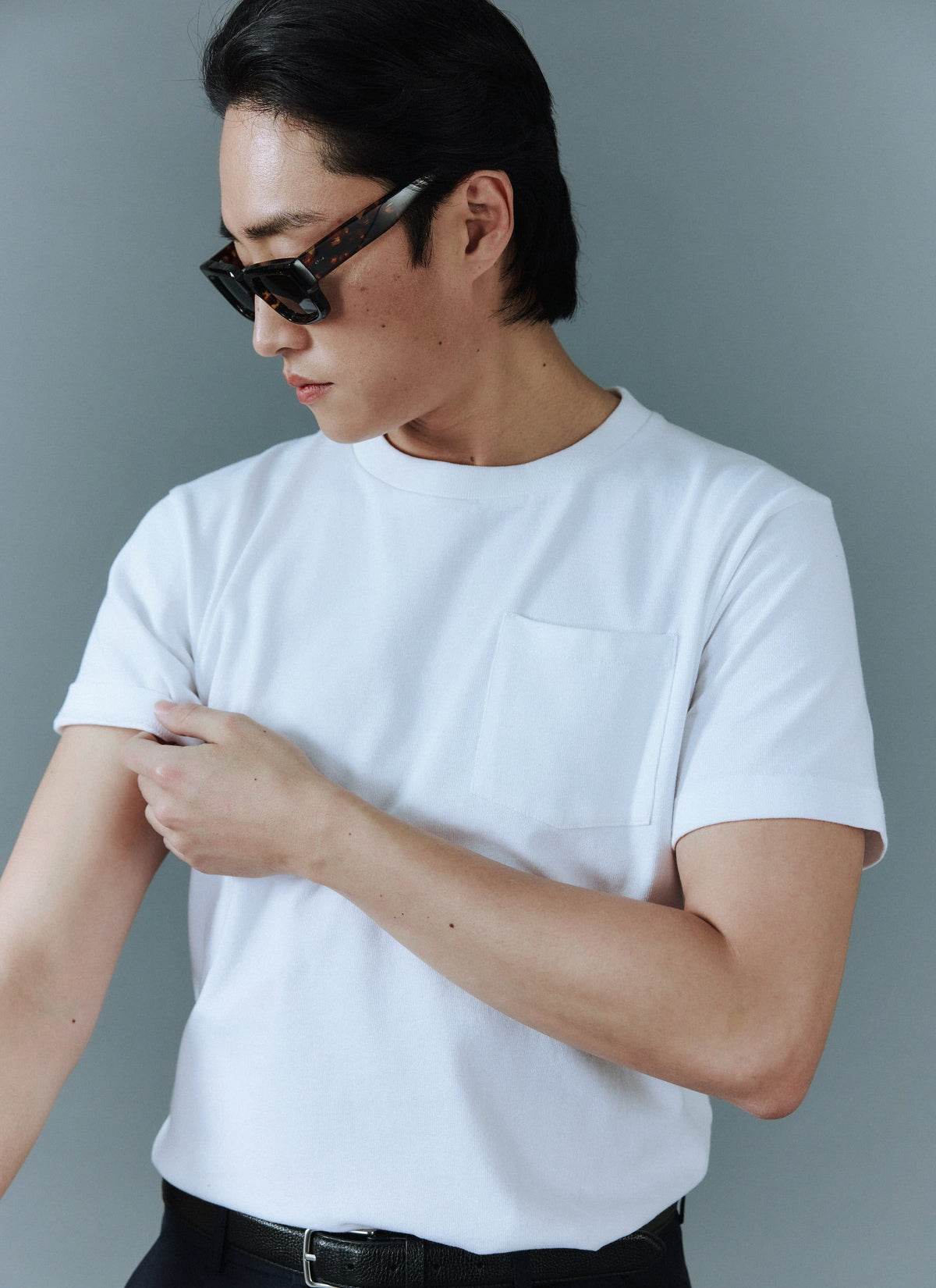 Short Sleeve Pocket T Shirt - Organic Cotton - White