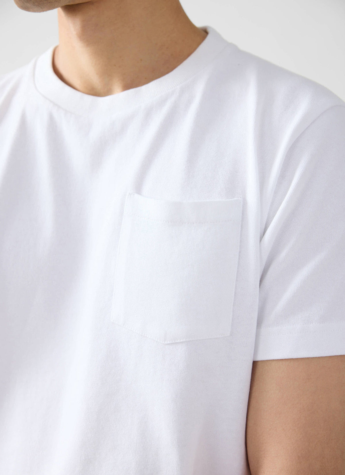 Short Sleeve Pocket T Shirt - Organic Cotton - White