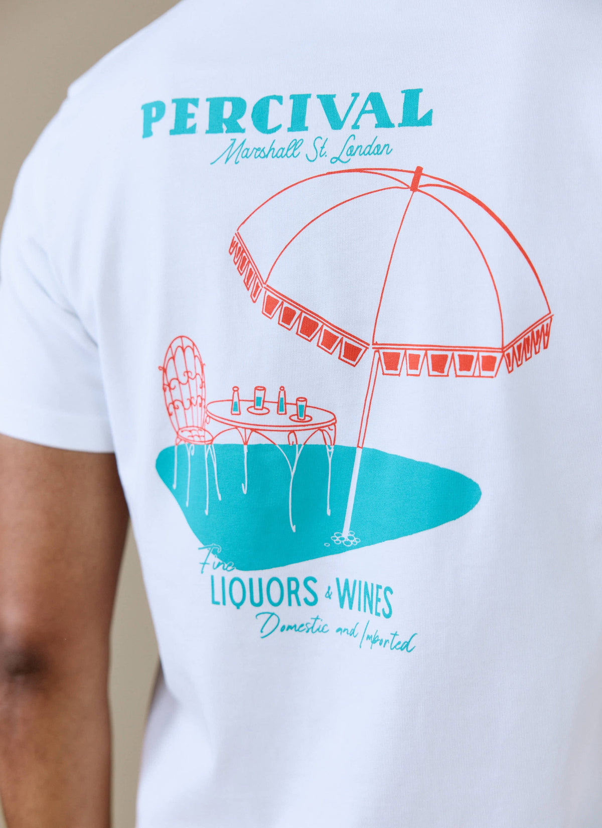 Men's Graphic T Shirt - Fine Wines - Cotton - White
