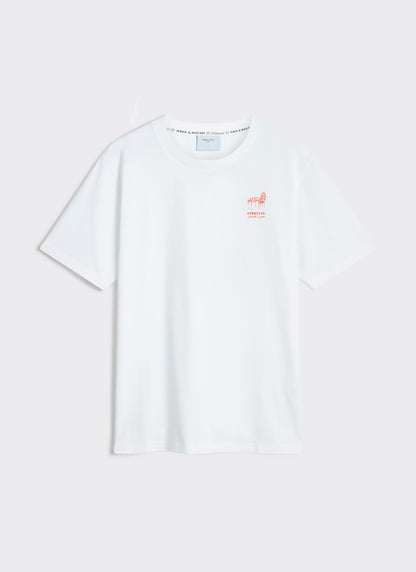 Men's Graphic T Shirt - Fine Wines - Cotton - White