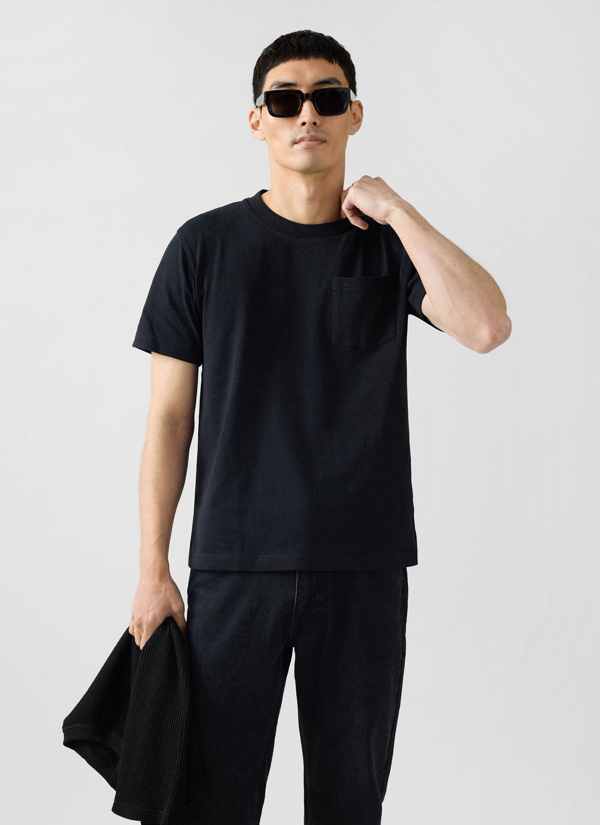 Short Sleeve Pocket T Shirt - Organic Cotton - Black
