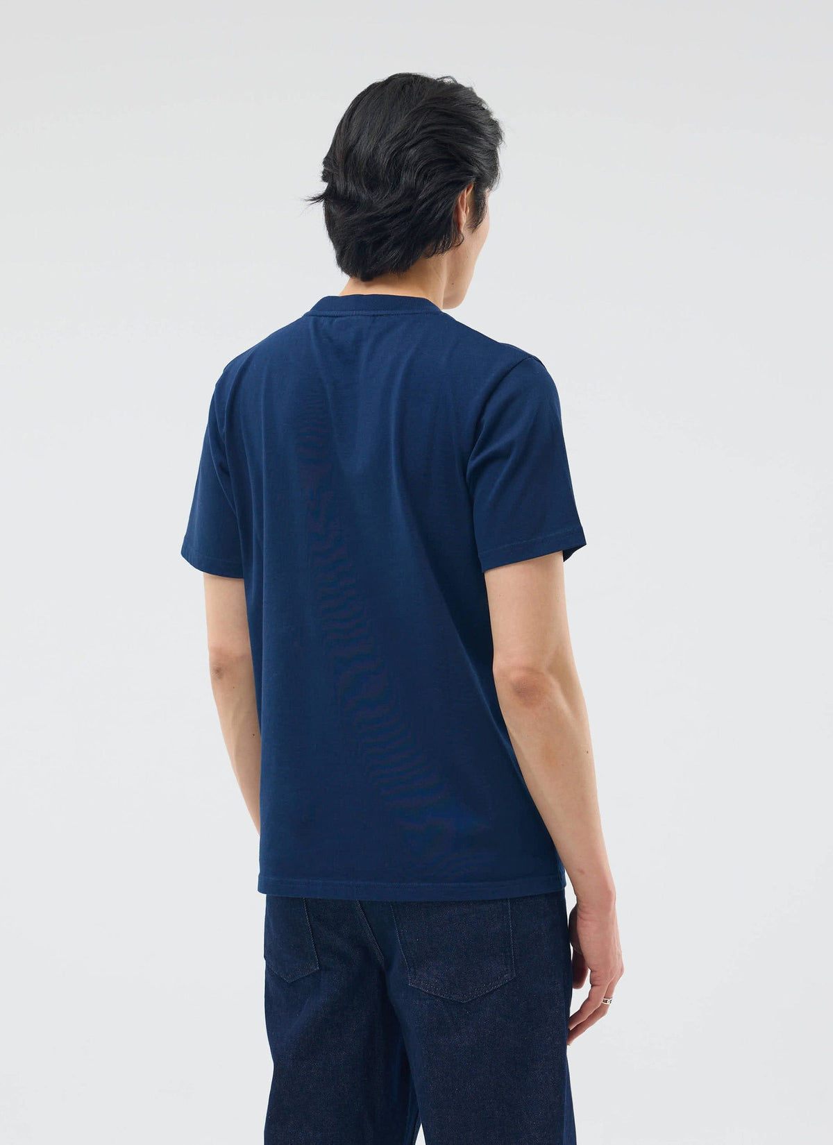 Perci Chainstitch T Shirt - Organic Cotton - Navy