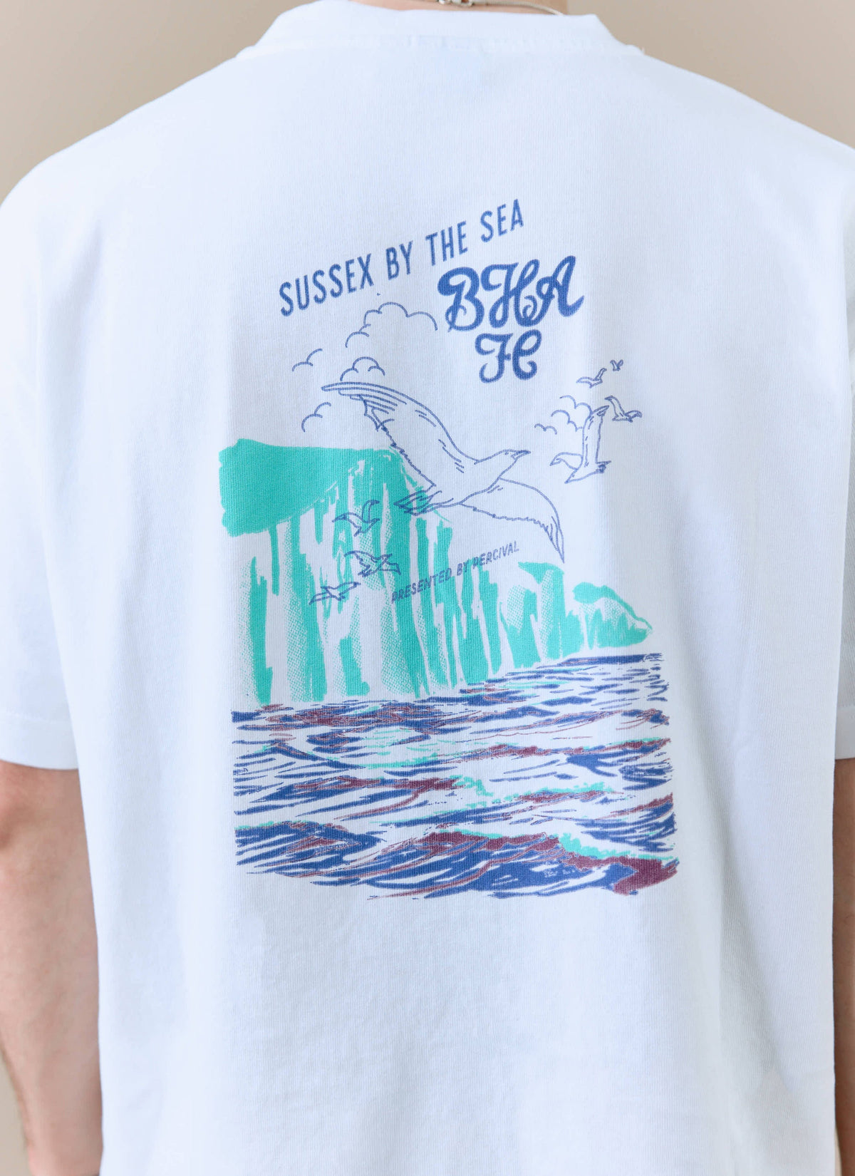 Men's T Shirt - Beach Front - Percival x Brighton & Hove Albion F.C. - White