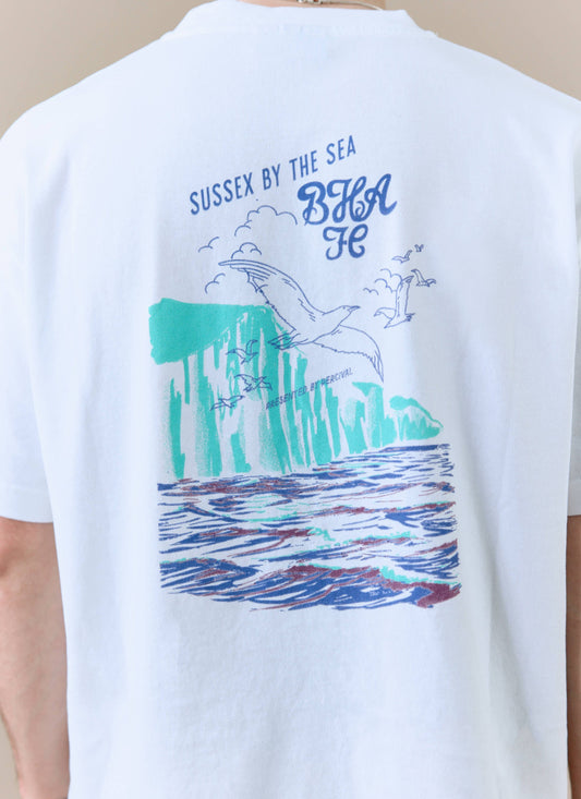 Men's T Shirt - Beach Front - Percival x Brighton & Hove Albion F.C. - White