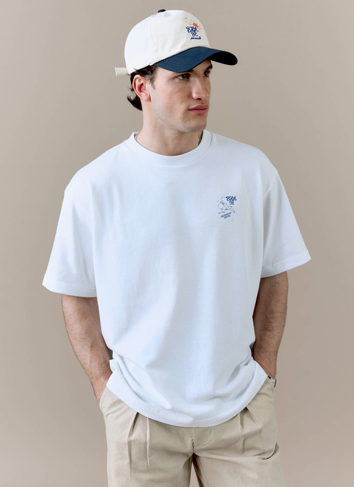 Men's T Shirt - Beach Front - Percival x Brighton & Hove Albion F.C. - White