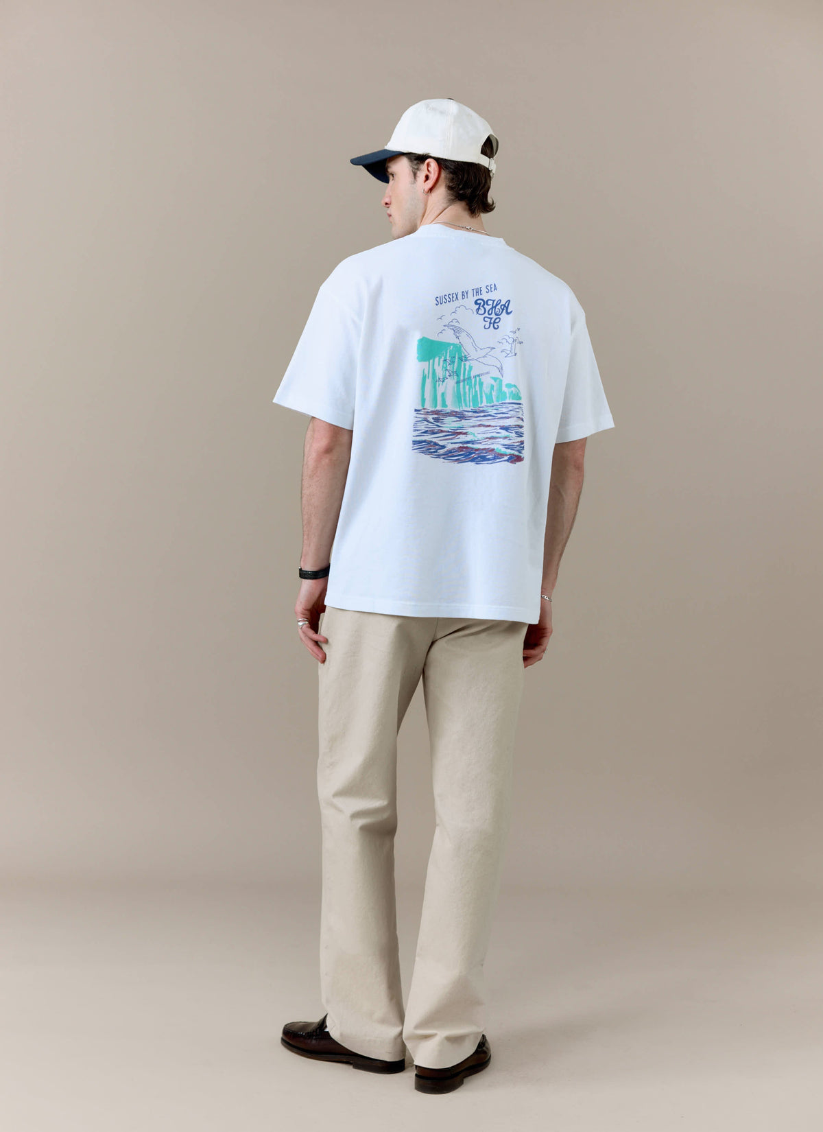 Men's T Shirt - Beach Front - Percival x Brighton & Hove Albion F.C. - White