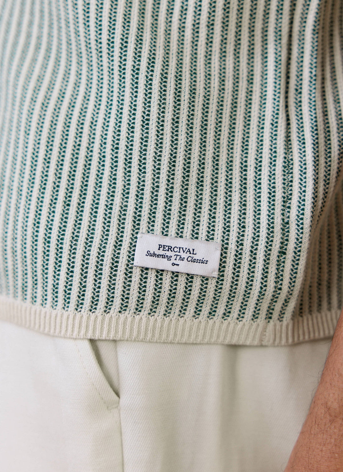 Men's Knitted Polo Shirt - Dixon - Cotton - Cream