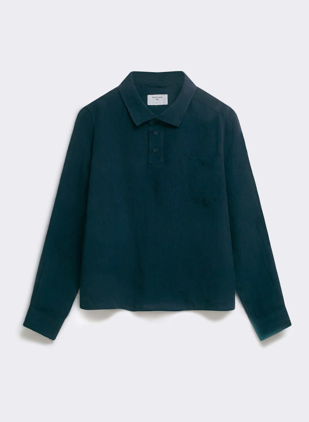 Men's Navy Popover Shirt - Alec - 100% Linen