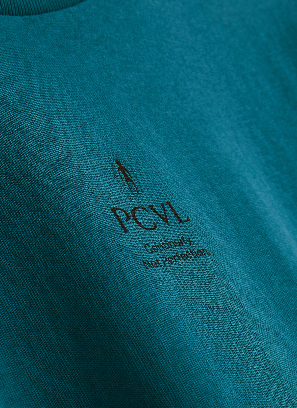 Men's T Shirt - PCVL Aura Boxy Printed - Blue Organic Cotton
